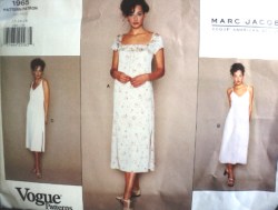 1965 MARC JACOBS EZ SHORT SLEEVE /STRAP/ TWIST KNIT DRESS LENGTHS PATTERN 6-10 UNCUT